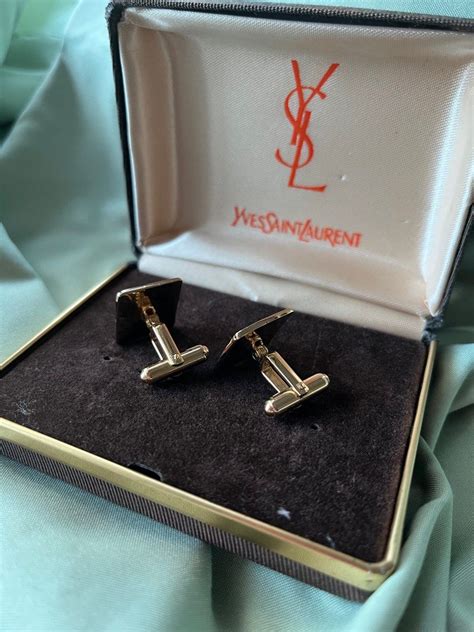 used ysl cufflinks for men.